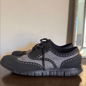 Cole Haan Black and Gray Oxfords